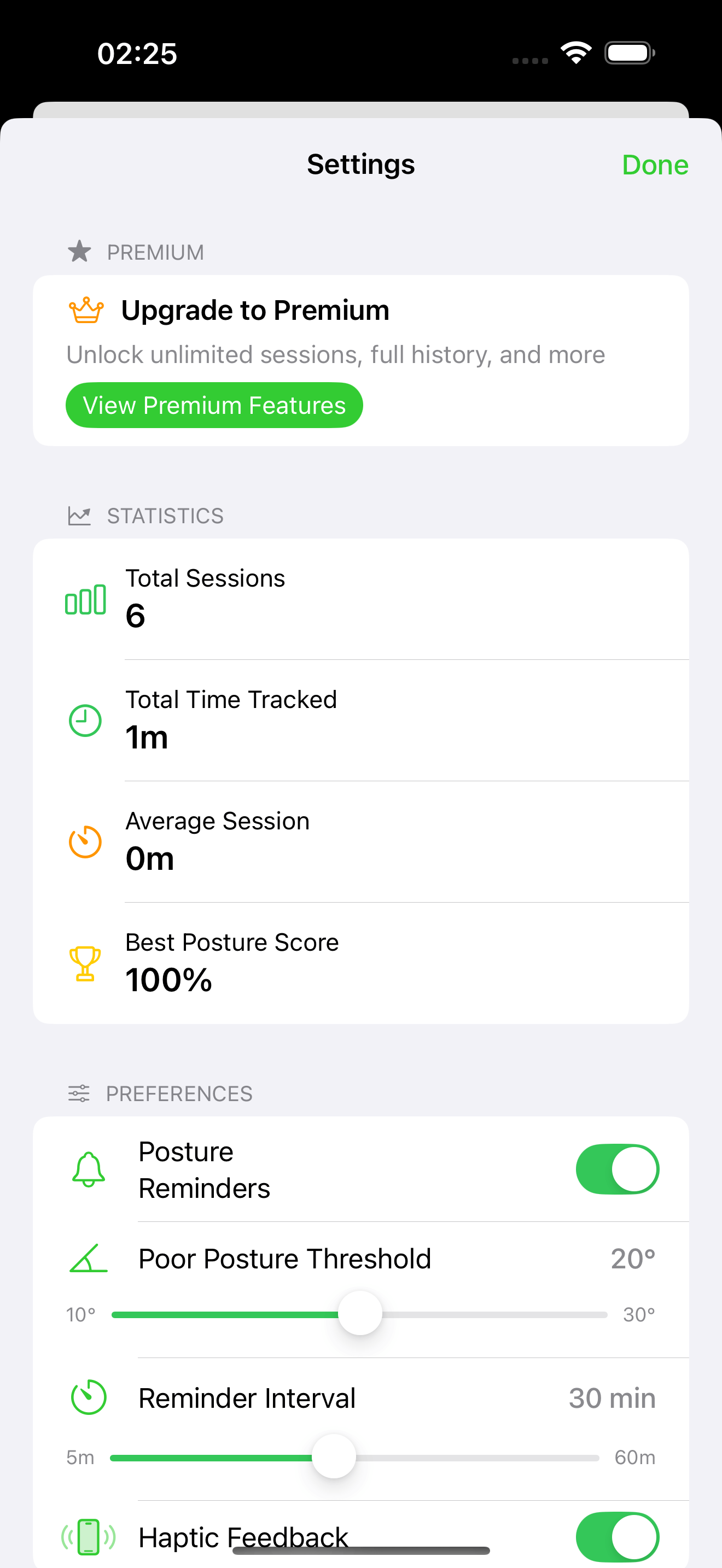 PostureTap Feature 2